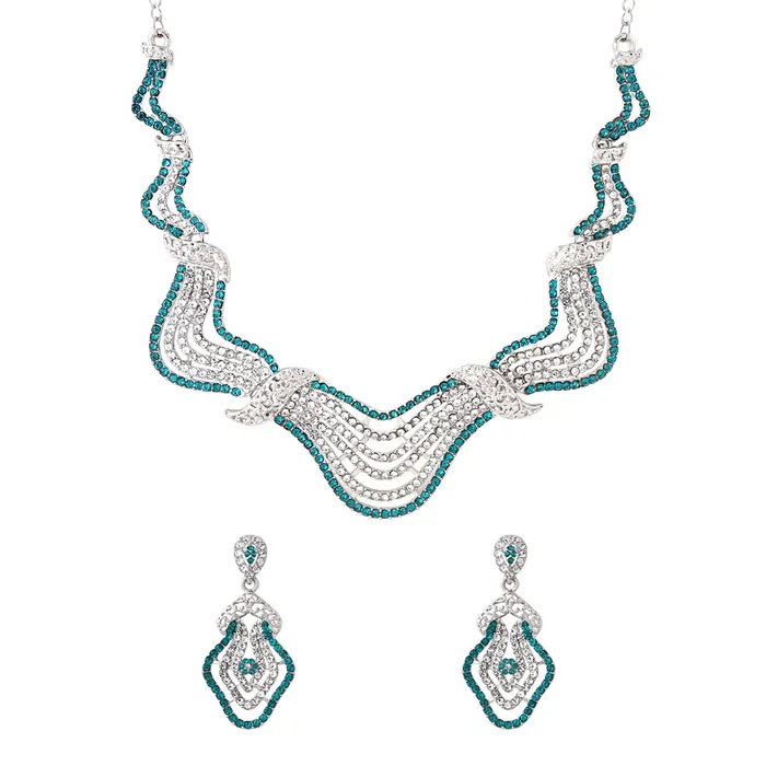 Yellow Chimes Jewellery Set for Women and Girls Crystal Jewellery Set for Women Silver Tone Crystal Choker Necklace Set Birthday Gift for girls and women Anniversary Gift for Wife Yellow Chimes Earrings Yellow Chimes Jewellery Set for Women and Girls Crystal Jewellery Set for Women Silver Tone Crystal Choker Necklace Set Birthday Gift for girls and women Anniversary Gift for Wife Yellow Chimes Earrings