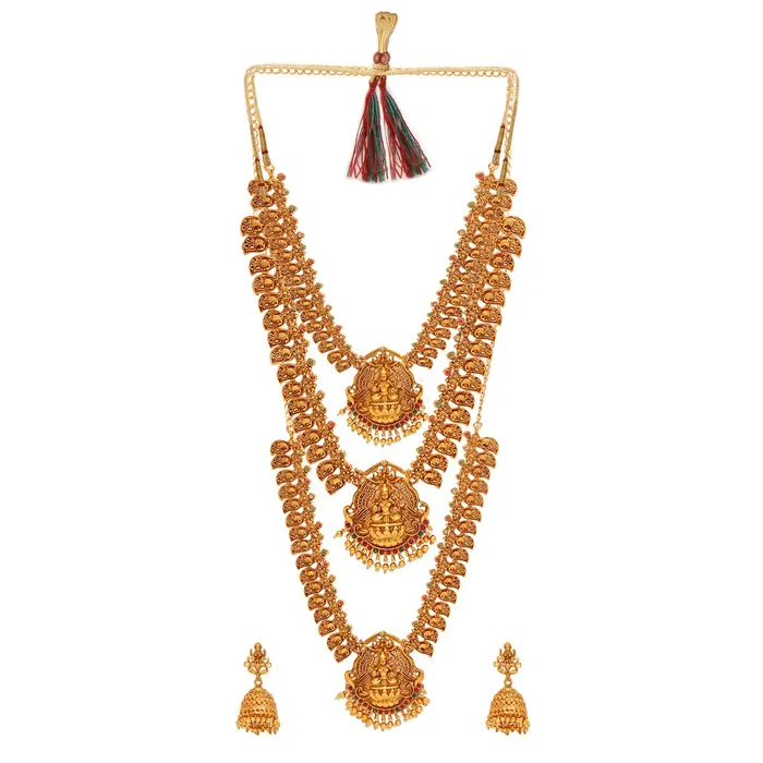 Yellow Chimes Jewellery Set for Women and Girls Gold Plated Temple Jewellery Set Traditional Accessories Jewellery for Women Birthday Gift for girls and women Anniversary Gift for Wife Yellow Chimes Bracelets