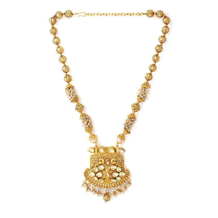 Yellow Chimes Jewellery Set for Women and Girls Traditional Kundan Necklace Set Gold Plated Kundan Necklace Set Birthday Gift for girls and women Anniversary Gift for Wife Yellow Chimes Earrings