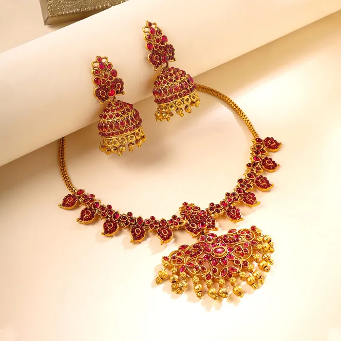 Yellow Chimes Jewellery Set for Women Girls Bridal Jewellery Set for Wedding Gold Plated Choker Necklace Set Kundan Choker Set Birthday Gift for girls women Anniversary Gift for Wife Yellow Chimes Necklaces