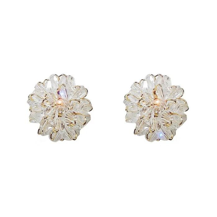 Yellow Chimes Latest Collection Sparkling Crystal Bunch Stud Earrings For Women and Girls Yellow Chimes Necklaces