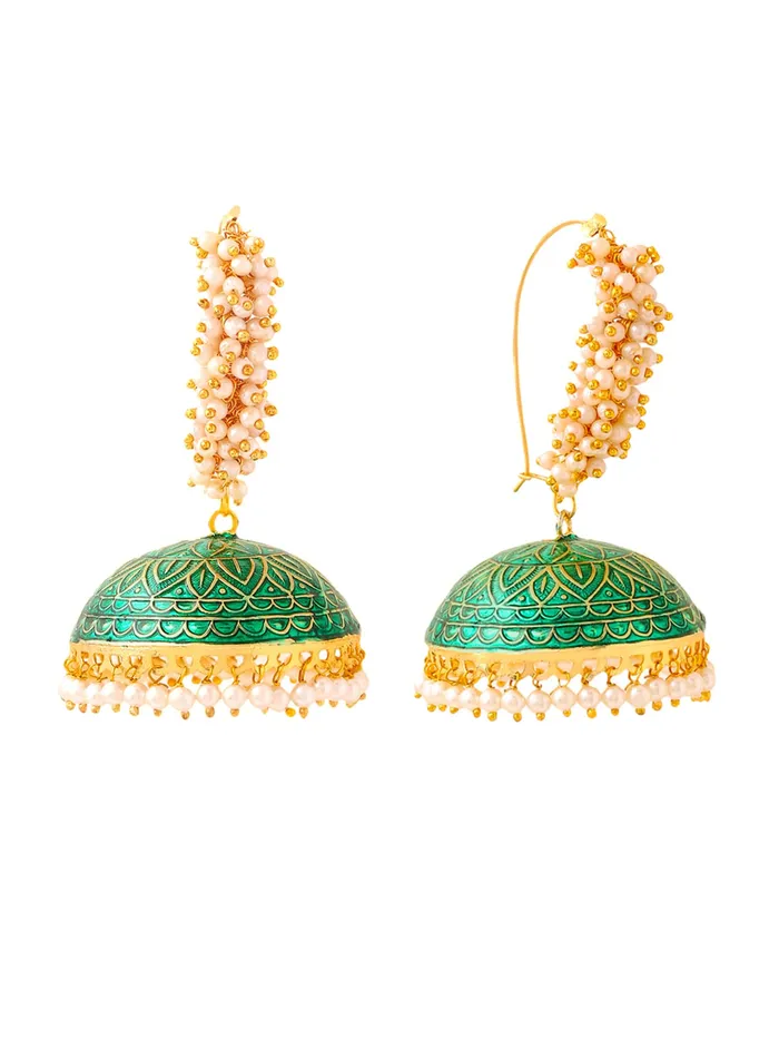 Yellow Chimes Meenakari Jhumka Earrings Handcrafted Gold toned Traditional Multicolor JhumkaJhumki Earrings for Women and Girls Green Big Jhumka Yellow Chimes Earrings Yellow Chimes Meenakari Jhumka Earrings Handcrafted Gold toned Traditional Multicolor JhumkaJhumki Earrings for Women and Girls Green Big Jhumka Yellow Chimes Earrings