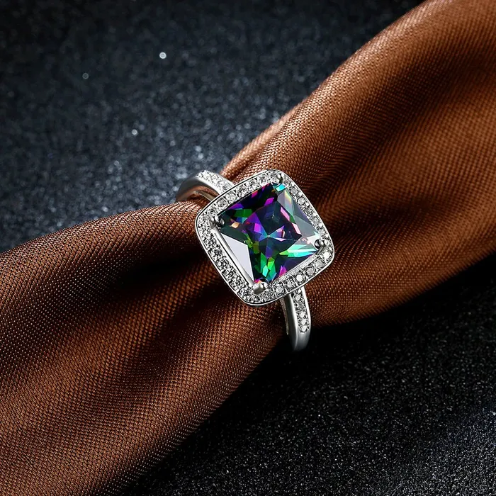 Yellow Chimes Moonlight Crystal Platinum Plated High Stylish Ring for Women Girls Yellow Chimes Rings