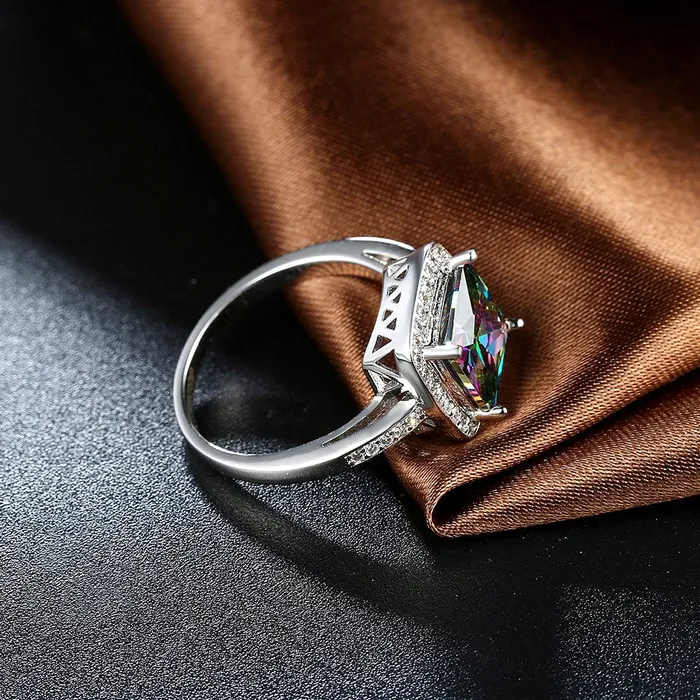 Yellow Chimes Moonlight Crystal Platinum Plated High Stylish Ring for Women Girls Yellow Chimes Rings