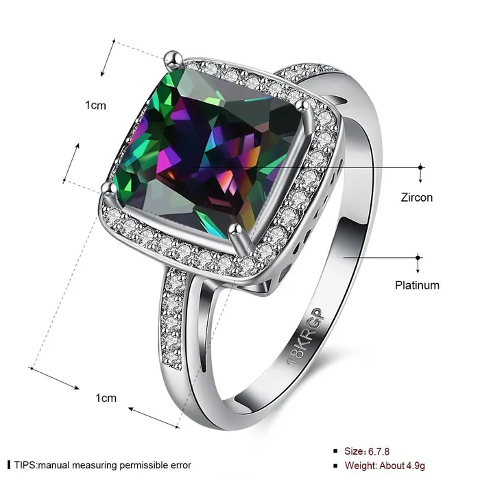 Yellow Chimes Moonlight Crystal Platinum Plated High Stylish Ring for Women Girls Yellow Chimes Rings