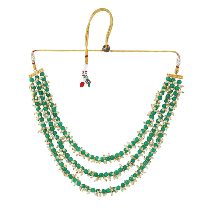 Yellow Chimes Necklace for Women and Girls Beads Necklace for Women Multilayer Green Beads Choker Necklace Birthday Gift for girls and women Anniversary Gift for Wife Yellow Chimes Necklaces