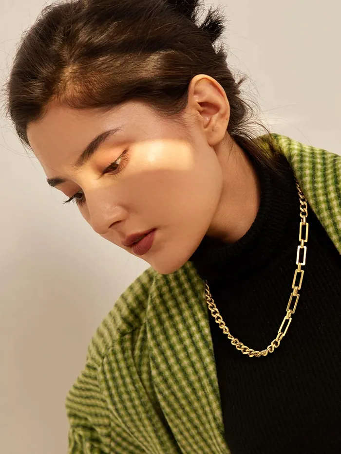 Yellow Chimes Necklace for Women and Girls Choker Chain Necklace for Women Golden Link Chain Choker Necklace for Girls Birthday Gift for girls and women Anniversary Gift for Wife Yellow Chimes Rings