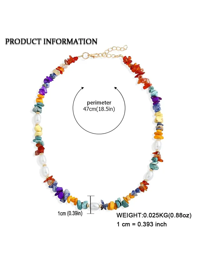 Yellow Chimes Necklace for Women and Girls Fashion Multicolor Choker Necklace for Women Carnelian Stone Pearl Choker Necklace for Girls Birthday Gift for Girls and women Yellow Chimes Necklaces