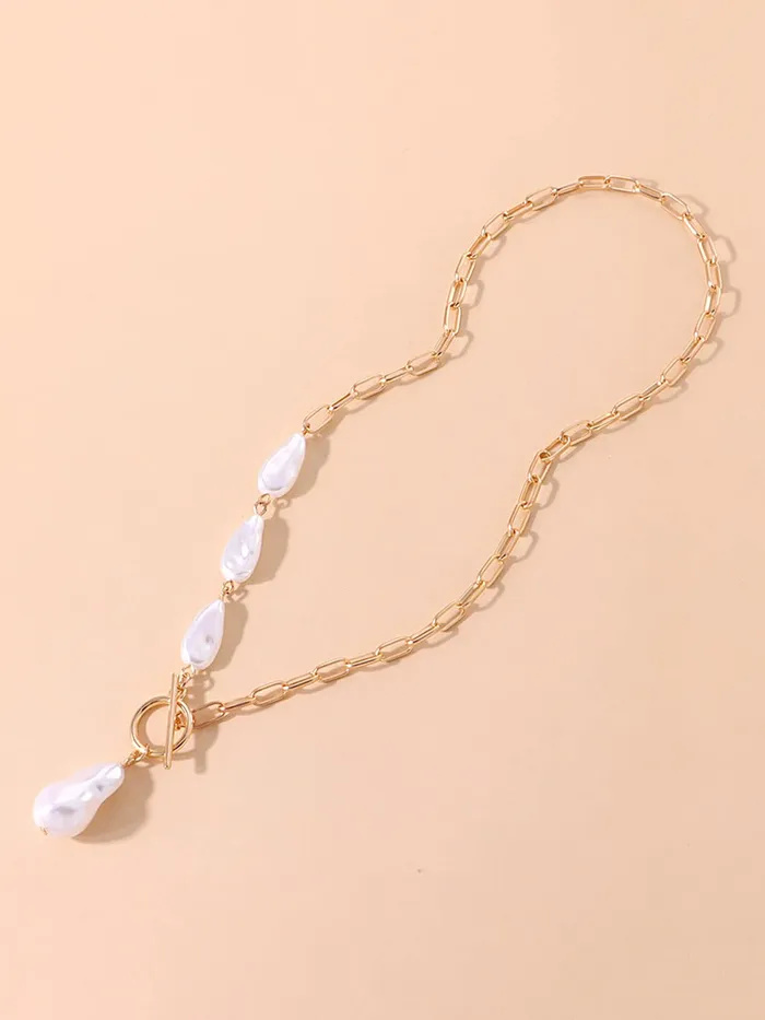 Yellow Chimes Necklace for Women and Girls Pearl Necklace for Women Gold Plated Pearl Necklace for Girls Birthday Gift for girls and women Anniversary Gift for Wife Yellow Chimes Rings