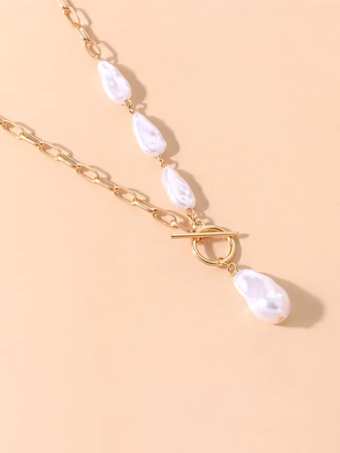 Yellow Chimes Necklace for Women and Girls Pearl Necklace for Women Gold Plated Pearl Necklace for Girls Birthday Gift for girls and women Anniversary Gift for Wife Yellow Chimes Rings