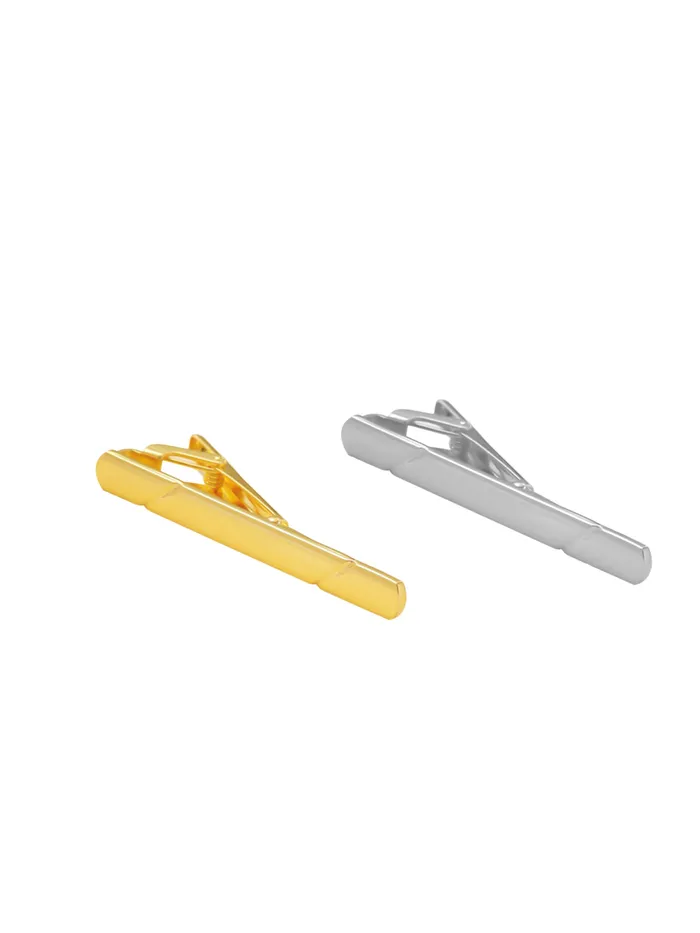 Yellow Chimes Necklaces Combo Gold Silver Toned StainlessSteel Tie Pins for Men Fashionable Accessories Medium Size