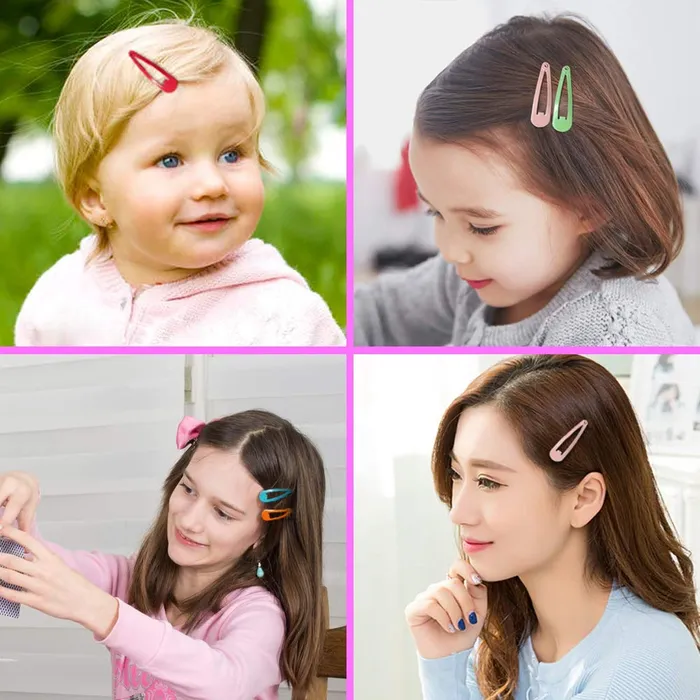 Yellow Chimes Necklaces Melbees by Yellow Chimes Hair Clips for Girls Kids Hair Clip Hair Accessories for Girls Babys 24 Pcs Multicolor Snap Hair Clips Tic Tac Clips Hairclips for kids Baby Teens Toddlers