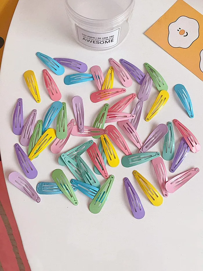 Yellow Chimes Necklaces Melbees by Yellow Chimes Hair Clips for Girls Kids Hair Clip Hair Accessories for Girls Babys 24 Pcs Multicolor Snap Hair Clips Tic Tac Clips Hairclips for kids Baby Teens Toddlers