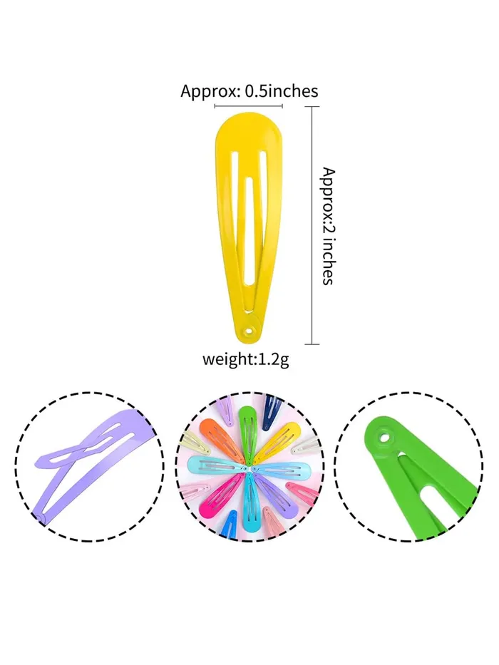 Yellow Chimes Necklaces Melbees by Yellow Chimes Hair Clips for Girls Kids Hair Clip Hair Accessories for Girls Babys 24 Pcs Multicolor Snap Hair Clips Tic Tac Clips Hairclips for kids Baby Teens Toddlers