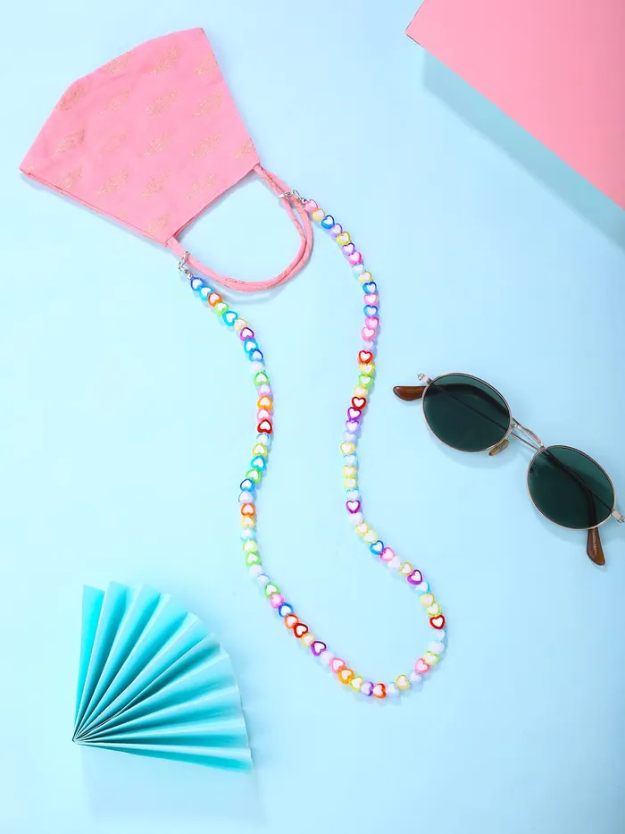 Yellow Chimes Necklaces Melbees by Yellow Chimes Sunglasses Chain for Women Eyeglasses Chain Multicolor Beadded Face Mask Chains Sunglasses AccessoriesSunglasses Lanyard for Girls and Women Model9