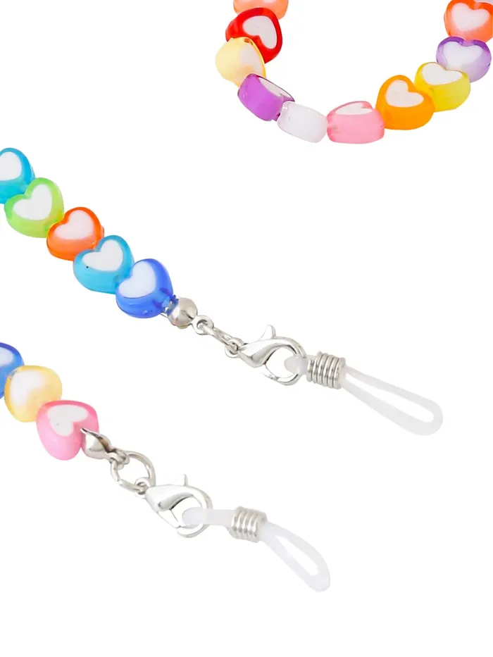 Yellow Chimes Necklaces Melbees by Yellow Chimes Sunglasses Chain for Women Eyeglasses Chain Multicolor Beadded Face Mask Chains Sunglasses AccessoriesSunglasses Lanyard for Girls and Women Model9
