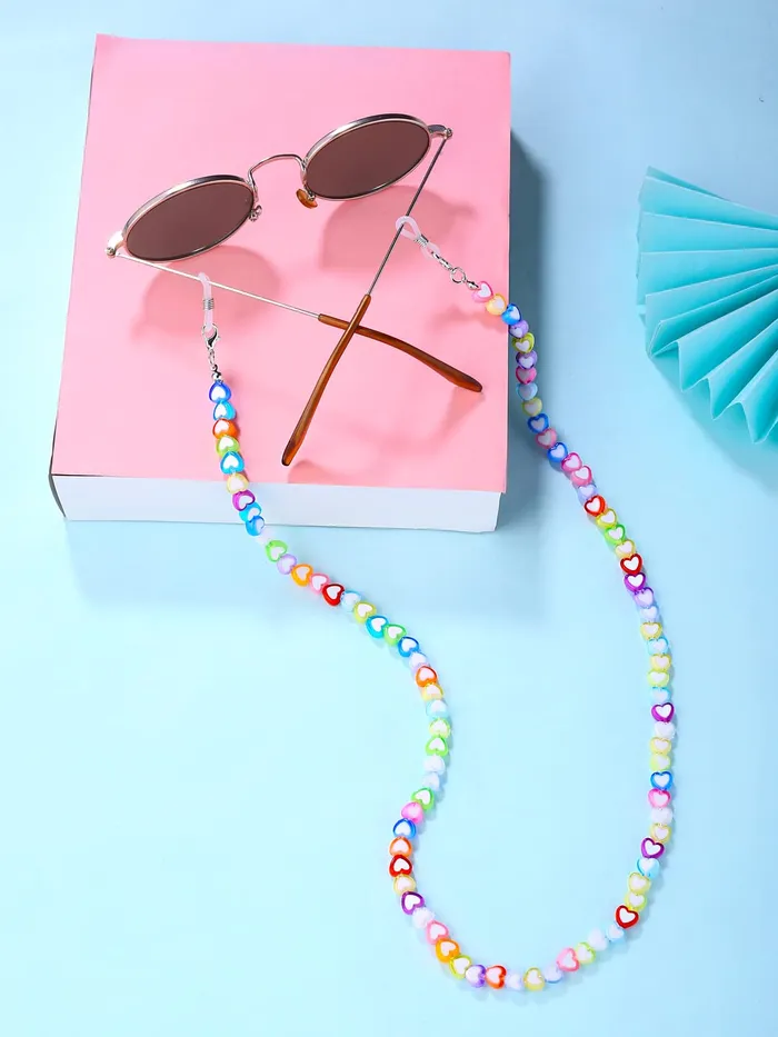 Yellow Chimes Necklaces Melbees by Yellow Chimes Sunglasses Chain for Women Eyeglasses Chain Multicolor Beadded Face Mask Chains Sunglasses AccessoriesSunglasses Lanyard for Girls and Women Model9