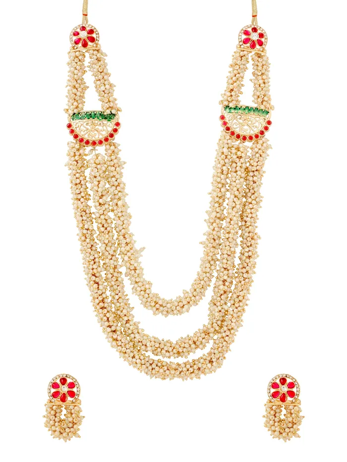Yellow Chimes Necklaces Traditional Gold Plated Long Necklace Set Elegant Design Clip Clasp 53 cm Gold Yellow Chimes Necklaces Traditional Gold Plated Long Necklace Set Elegant Design Clip Clasp 53 cm Gold
