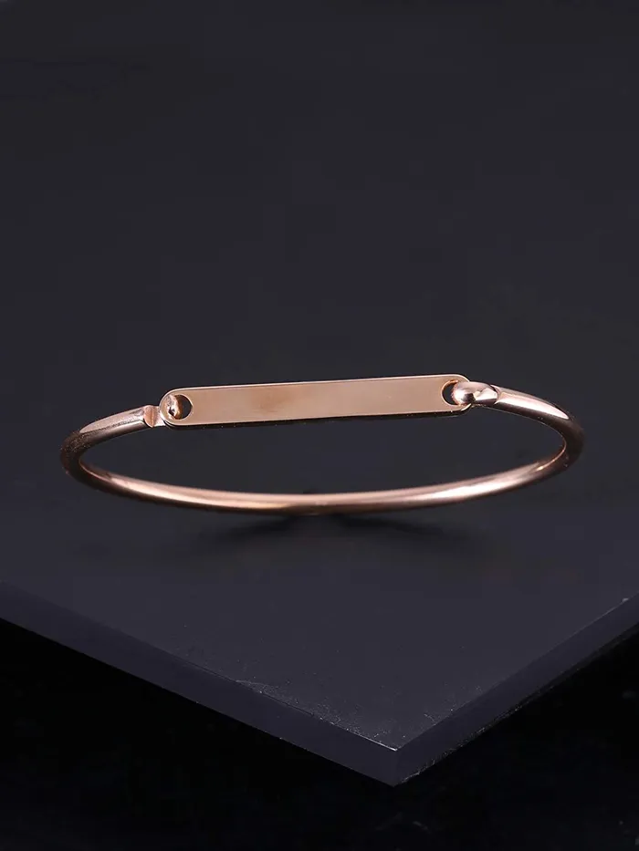 Yellow Chimes Necklaces Yellow Chimes Bracelet for Women Stainless Steel Rose Gold Plated Bangle Style Kada Bracelet for Women and Girls