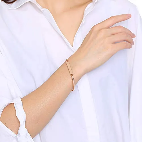 Yellow Chimes Necklaces Yellow Chimes Bracelet for Women Stainless Steel Rose Gold Plated Bangle Style Kada Bracelet for Women and Girls