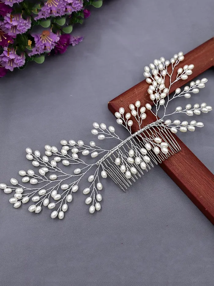 Yellow Chimes Necklaces Yellow Chimes Bridal Comb Pin for Women Hair Vines Wedding Comb Pin Hair ClipSide PinJooda Pin Hair Accessories for Women and Girls