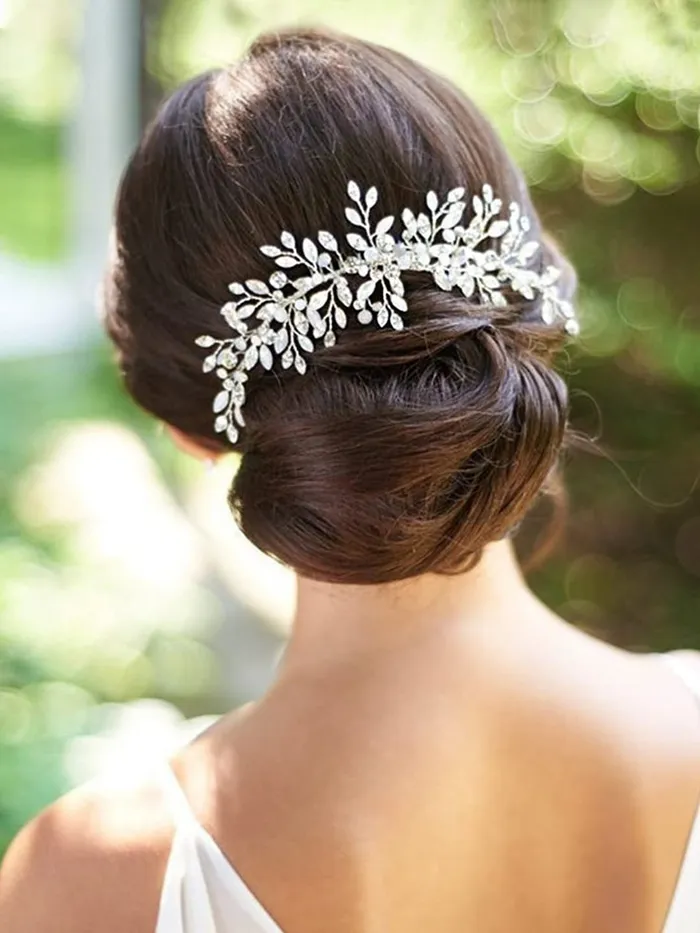Yellow Chimes Necklaces Yellow Chimes Bridal Comb Pin for Women Hair Vines Wedding Comb Pin Hair ClipSide PinJooda Pin Hair Accessories for Women and Girls