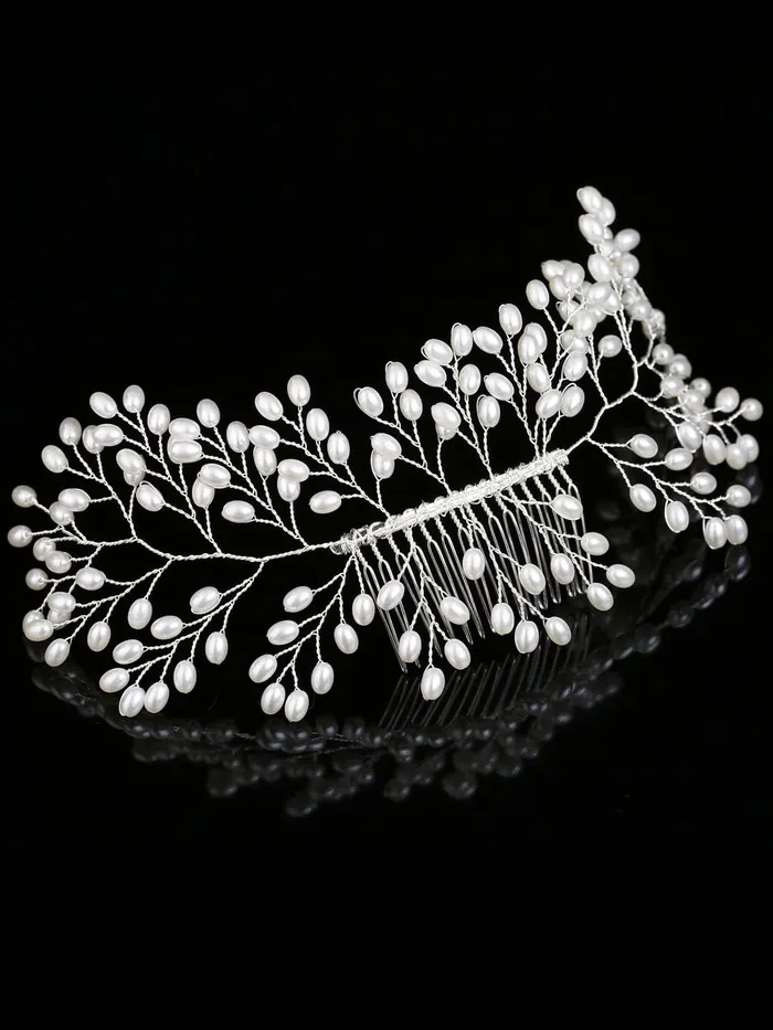 Yellow Chimes Necklaces Yellow Chimes Bridal Comb Pin for Women Hair Vines Wedding Comb Pin Hair ClipSide PinJooda Pin Hair Accessories for Women and Girls