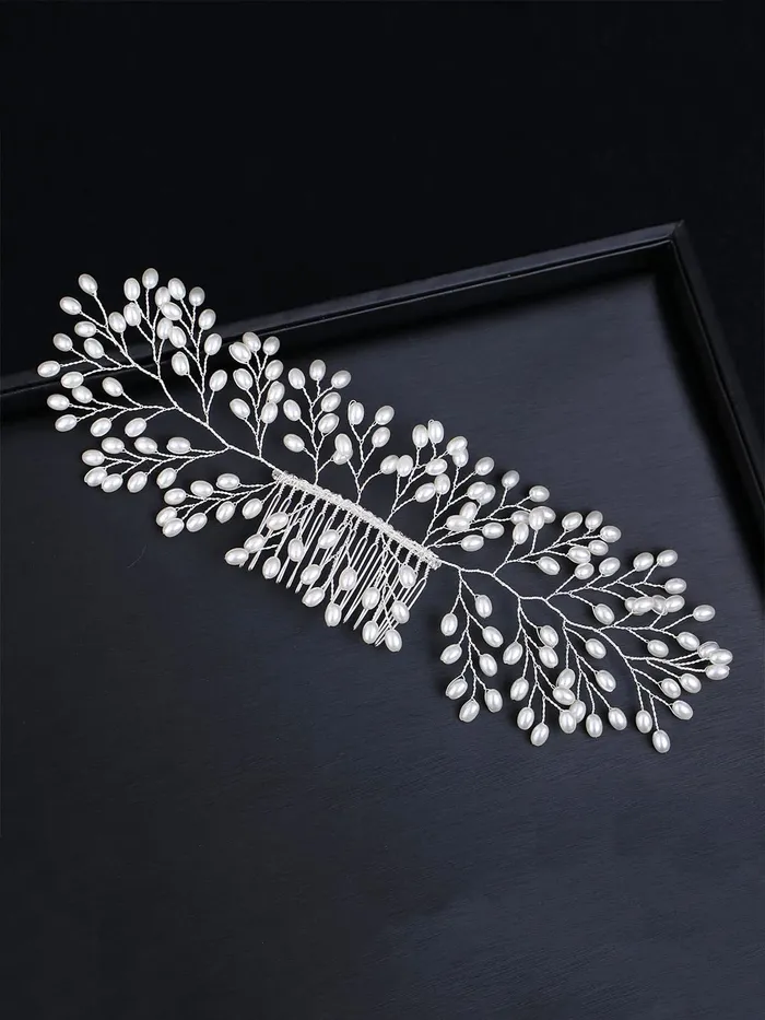 Yellow Chimes Necklaces Yellow Chimes Bridal Comb Pin for Women Hair Vines Wedding Comb Pin Hair ClipSide PinJooda Pin Hair Accessories for Women and Girls