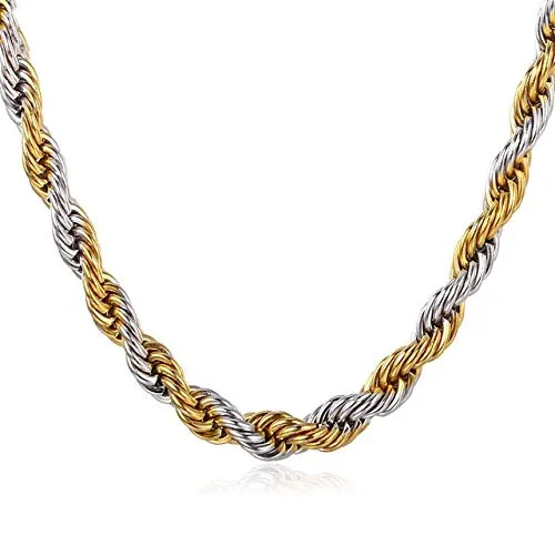 Yellow Chimes Necklaces Yellow Chimes Chain for Men and Boys Duel Tone Twisted Rope Neck Chain for Men Stainless Steel Chains for Men Birthday Gift for Men and Boys Anniversary Gift for Husband Yellow Chimes Necklaces Yellow Chimes Chain for Men and Boys Duel Tone Twisted Rope Neck Chain for Men Stainless Steel Chains for Men Birthday Gift for Men and Boys Anniversary Gift for Husband