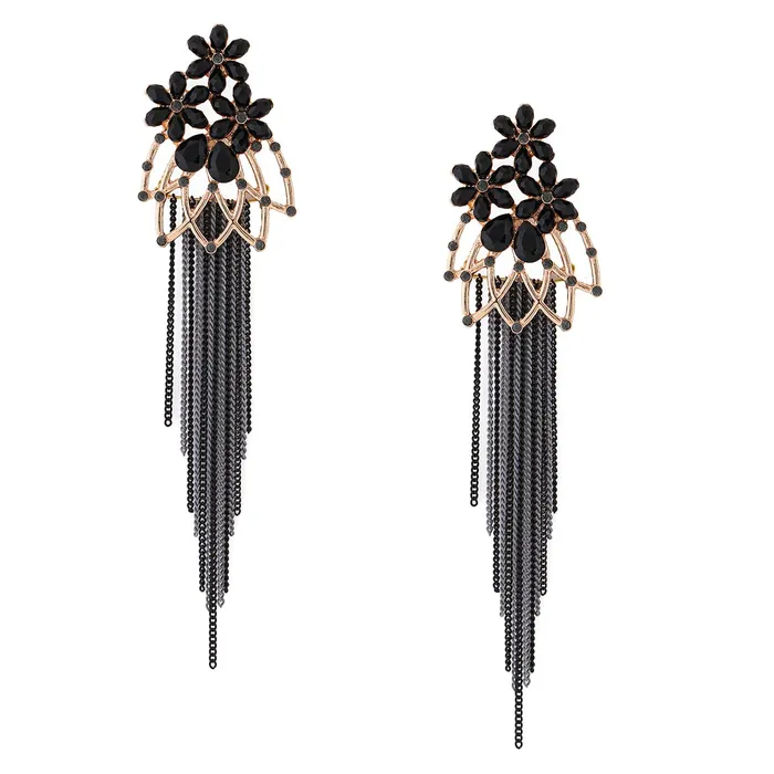 Yellow Chimes Necklaces Yellow Chimes Crystal Danglers Earrings for Women Floral Shaped Crystal Black Long Chain Dangler Earrings for Women and Girls Yellow Chimes Necklaces Yellow Chimes Crystal Danglers Earrings for Women Floral Shaped Crystal Black Long Chain Dangler Earrings for Women and Girls