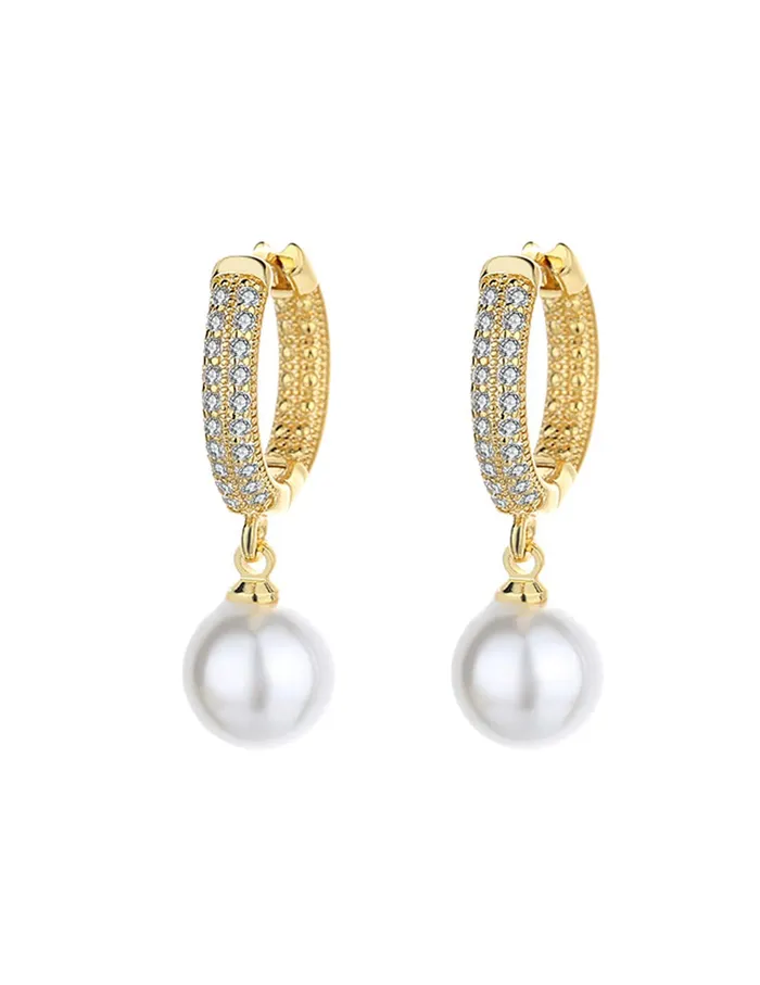 Yellow Chimes Necklaces Yellow Chimes Elegant Design Studded Crystal Silver Plated Drop Earrings for Women and Girls Silvertoned Glamour Spark Drop