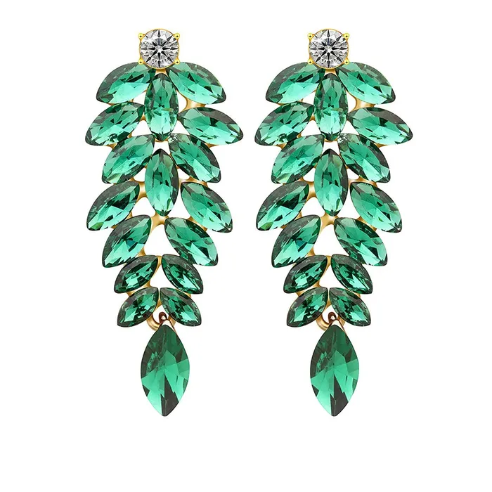 Yellow Chimes Necklaces Yellow Chimes Elegant Latest Gold Plated Leaf Crystal Dangle Earrings for Women and Girls Yellow Chimes Necklaces Yellow Chimes Elegant Latest Gold Plated Leaf Crystal Dangle Earrings for Women and Girls