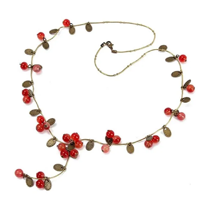 Yellow Chimes Necklaces Yellow Chimes Exquisite Design Bohemain Beautiful Fresh Red Cherry Beads Sweater Long Chain Necklace for Women and Girls Yellow Chimes Necklaces Yellow Chimes Exquisite Design Bohemain Beautiful Fresh Red Cherry Beads Sweater Long Chain Necklace for Women and Girls
