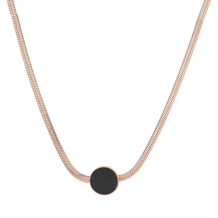 Yellow Chimes Necklaces Yellow Chimes Necklace for Women and Girls Fashion Rosegold Necklace for Women Western Rose Gold Plated Roman Numerals Pendant Chain Necklace Birthday Gift for Girls Women