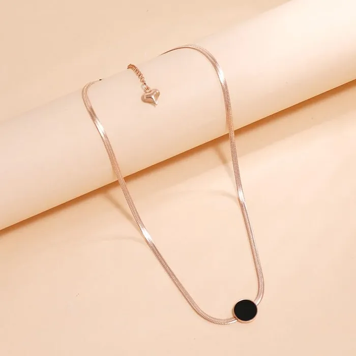 Yellow Chimes Necklaces Yellow Chimes Necklace for Women and Girls Fashion Rosegold Necklace for Women Western Rose Gold Plated Roman Numerals Pendant Chain Necklace Birthday Gift for Girls Women