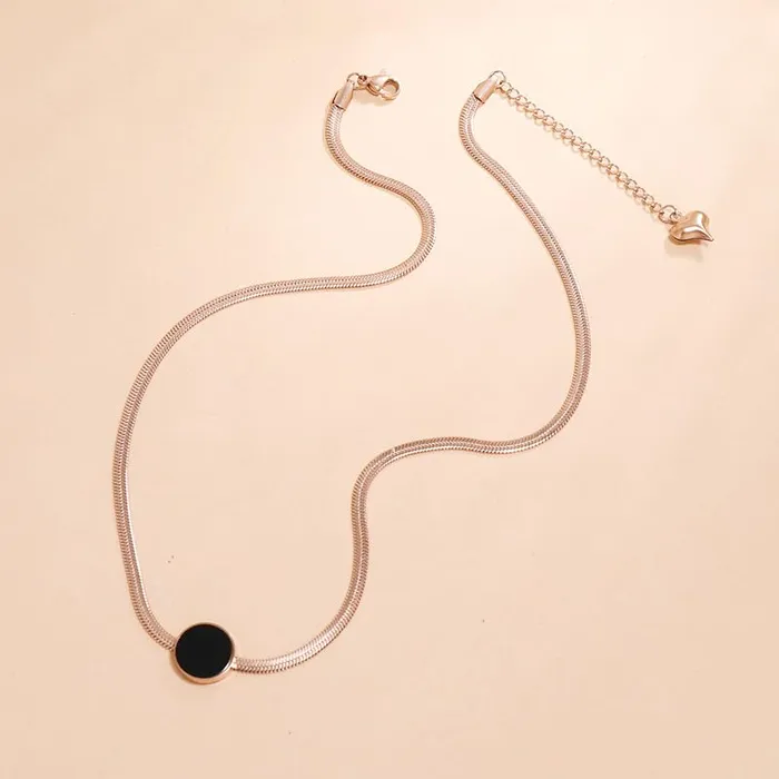 Yellow Chimes Necklaces Yellow Chimes Necklace for Women and Girls Fashion Rosegold Necklace for Women Western Rose Gold Plated Roman Numerals Pendant Chain Necklace Birthday Gift for Girls Women