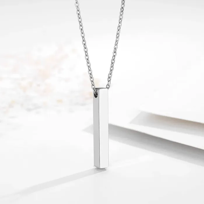 Yellow Chimes Necklaces Yellow Chimes Pendant for Men and Boys Silver Black Bar Pendants For Men Silver Black Bar Shape Pendants with Chian for Men Birthday Gift for Men and Boys Anniversary Gift for Husband