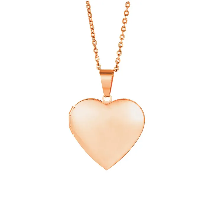 Yellow Chimes Necklaces Yellow Chimes Pendant for Women Rose Gold Plated Openable Heart Photo Frame Locket Gift Jewelry Pendant Necklace for Men and Women