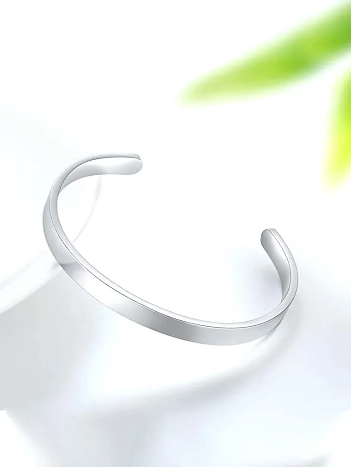 Yellow Chimes Necklaces Yellow Chimes Positive Quote Inspirational Message Engraved Karma Band Stainless Steel Kadaa Bracelet for men