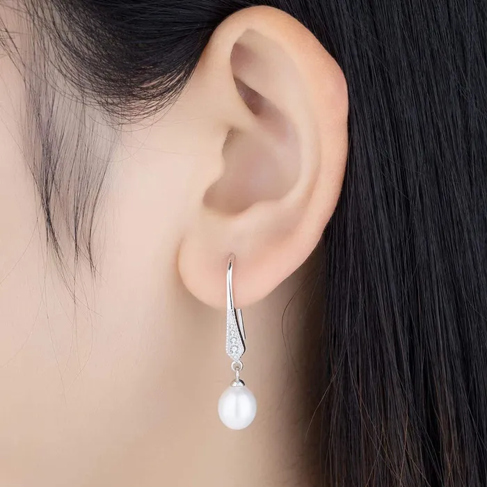 Yellow Chimes Raajsi by Yellow Chimes 925 Sterling Silver Drop Earrings for Women Girls Pure Silver Drop Earrings Birthday Gift for Girls Women With Certificate of Authenticity and 925 Stamp Earrings