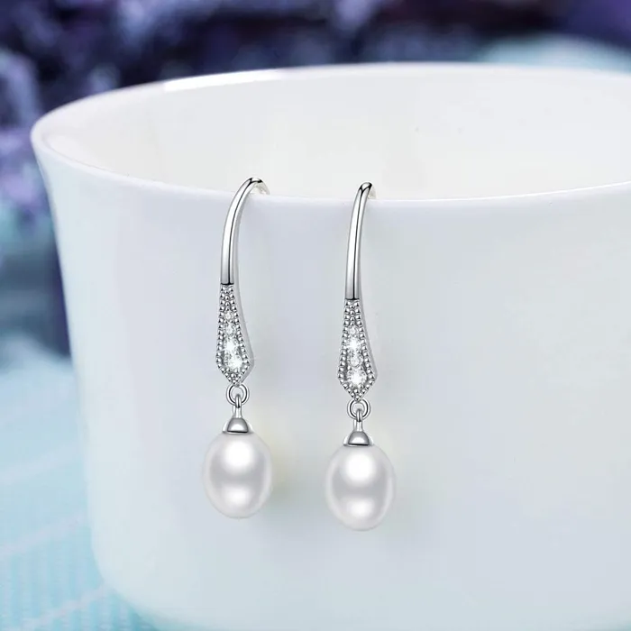 Yellow Chimes Raajsi by Yellow Chimes 925 Sterling Silver Drop Earrings for Women Girls Pure Silver Drop Earrings Birthday Gift for Girls Women With Certificate of Authenticity and 925 Stamp Earrings