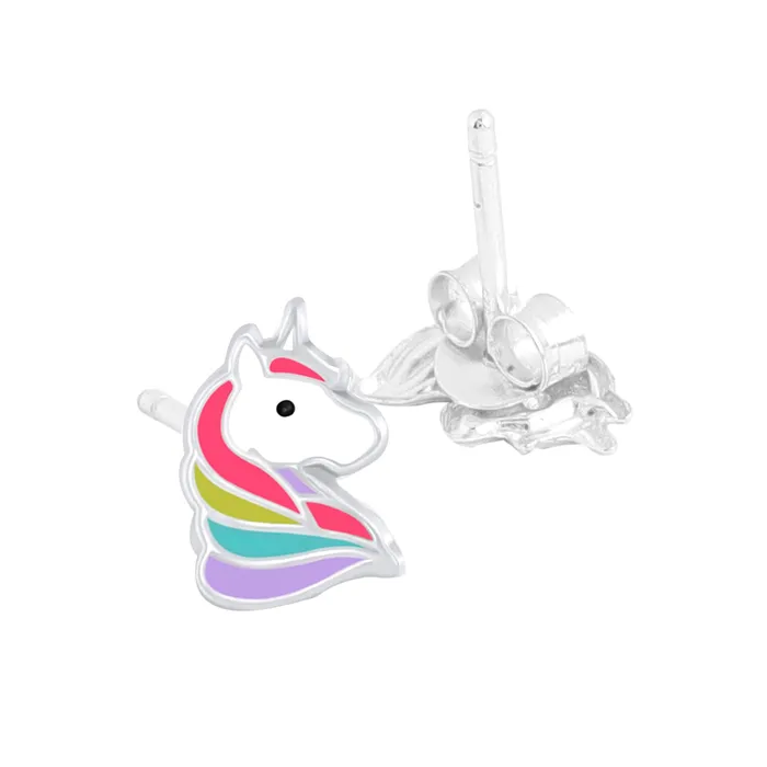 Yellow Chimes Raajsi by Yellow Chimes 925 Sterling Silver Pendant Set for Girls Kids Melbees Kids Collection Rainbow Design Birthday Gift for Girls Kids With Certificate of Authenticity 6 Month Warranty Earrings