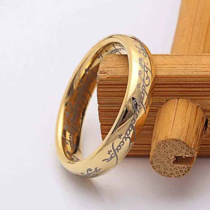 Yellow Chimes Rings for Men and Boys Gold Plated Ring for Men Finger Band Mens Ring Stainless Steel Rings for Men Birthday Gift for Men and Boys Anniversary Gift for Husband Yellow Chimes Rings