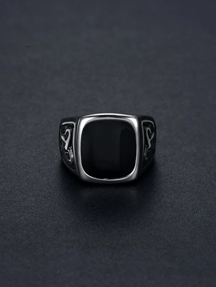 Yellow Chimes Rings for Men and Boys Silver Ring for Men Square Shaped Mens Ring Stainless Steel Rings for Men Accessories Jewellery for Men Birthday and Anniversary Gift Yellow Chimes Earrings