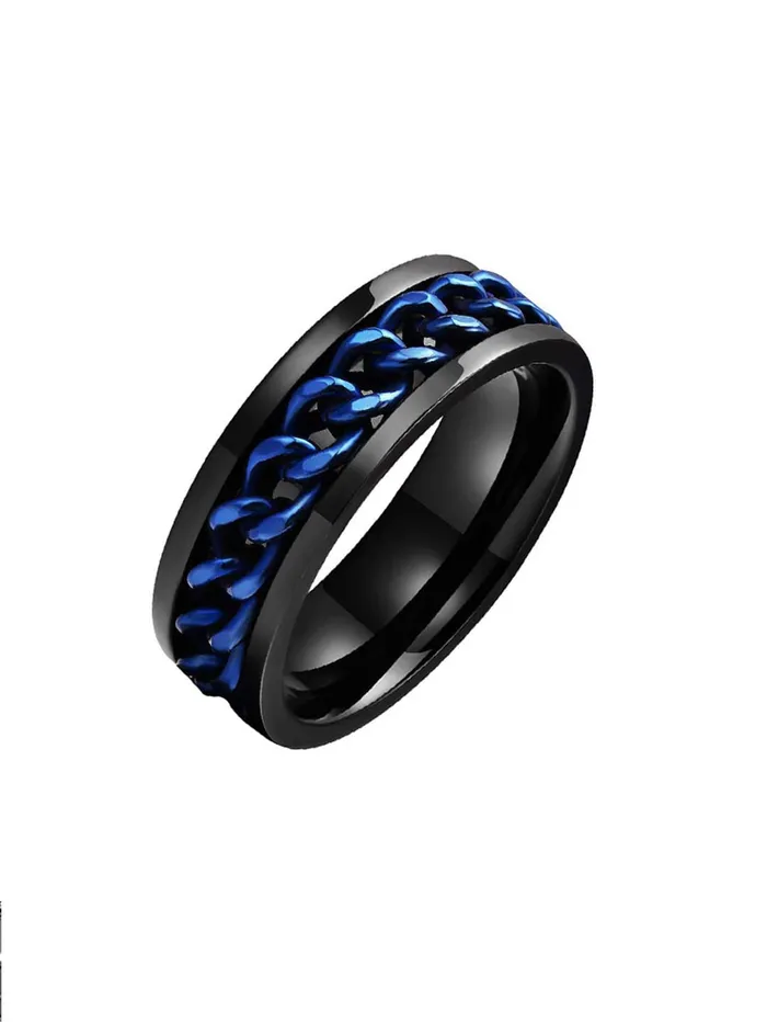 Yellow Chimes Rings for Men Black and Blue Colored Stainless Steel Band Designed Rings for Men and Boys Yellow Chimes Bracelets Yellow Chimes Rings for Men Black and Blue Colored Stainless Steel Band Designed Rings for Men and Boys Yellow Chimes Bracelets
