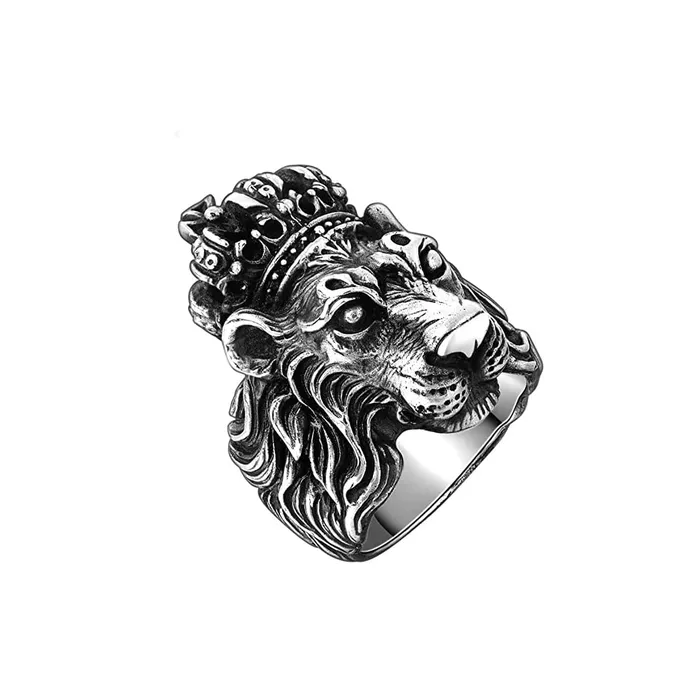 Yellow Chimes Rings for Men Lion Head Ring 316 Stainless Steel Never Fading Silver Ring for Men and Boys Yellow Chimes Earrings Yellow Chimes Rings for Men Lion Head Ring 316 Stainless Steel Never Fading Silver Ring for Men and Boys Yellow Chimes Earrings