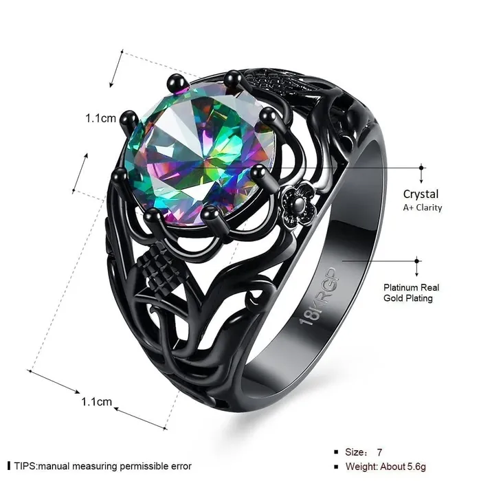 Yellow Chimes Rings for Women A5 Grade Crystal Ring for Night Queen 18K Platinum Plated Crystal Ring for Women and Girls Yellow Chimes Rings