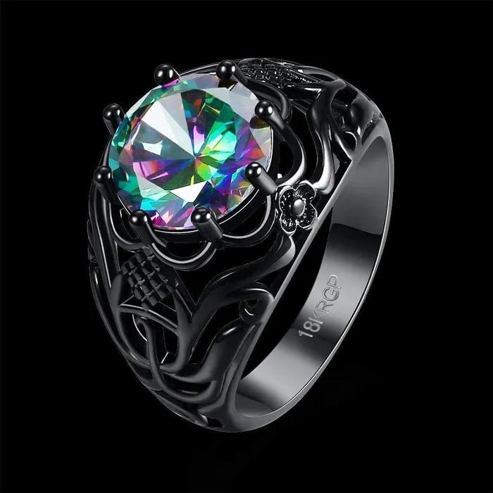 Yellow Chimes Rings for Women A5 Grade Crystal Ring for Night Queen 18K Platinum Plated Crystal Ring for Women and Girls Yellow Chimes Rings