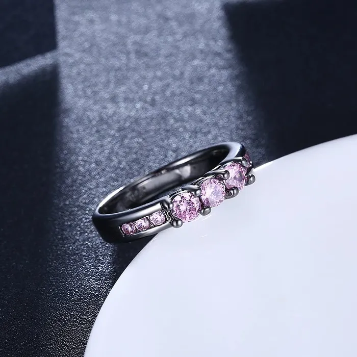 Yellow Chimes Rings for Women A5 Grade Purple Crystal Ring Desire 18K Platinum Plated Ring for Women and GirlsSize US 8 Yellow Chimes Necklaces