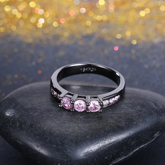 Yellow Chimes Rings for Women A5 Grade Purple Crystal Ring Desire 18K Platinum Plated Ring for Women and GirlsSize US 8 Yellow Chimes Necklaces